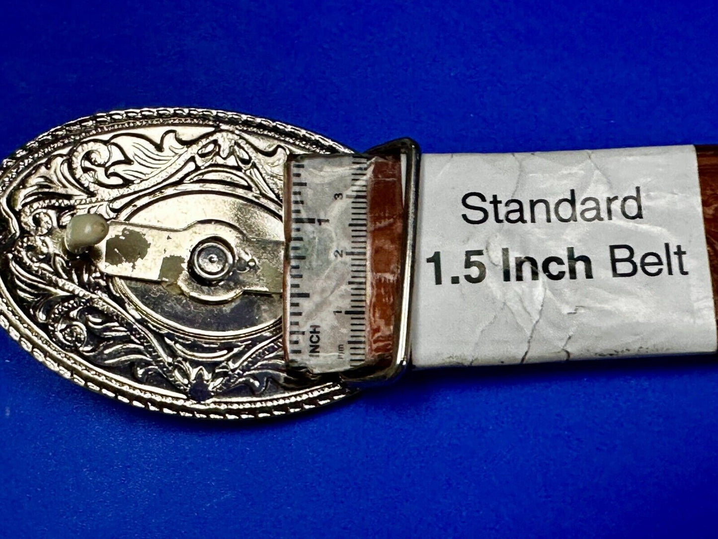Texas Longhorn Vintage Ornate Cowboys Cowgirls Western Two Tone Belt Buckle