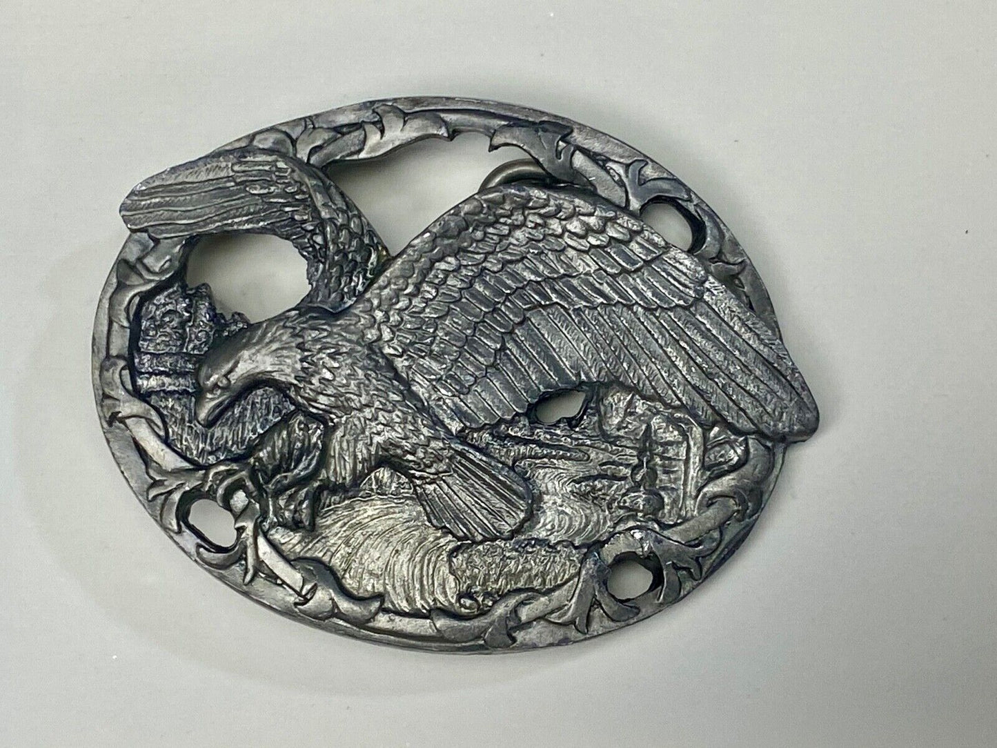 Vintage 1990 C+J See Through Hunting Flying Diving American Eagle Belt Buckle