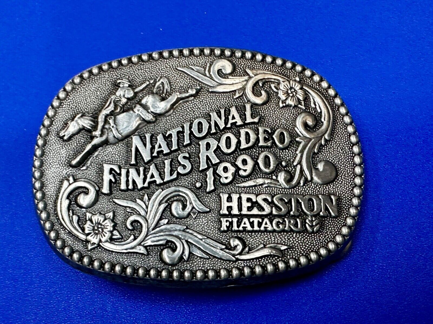 1990 NFR National Finals Rodeo NOS Youth Size ADM Commemorative Belt Buckle