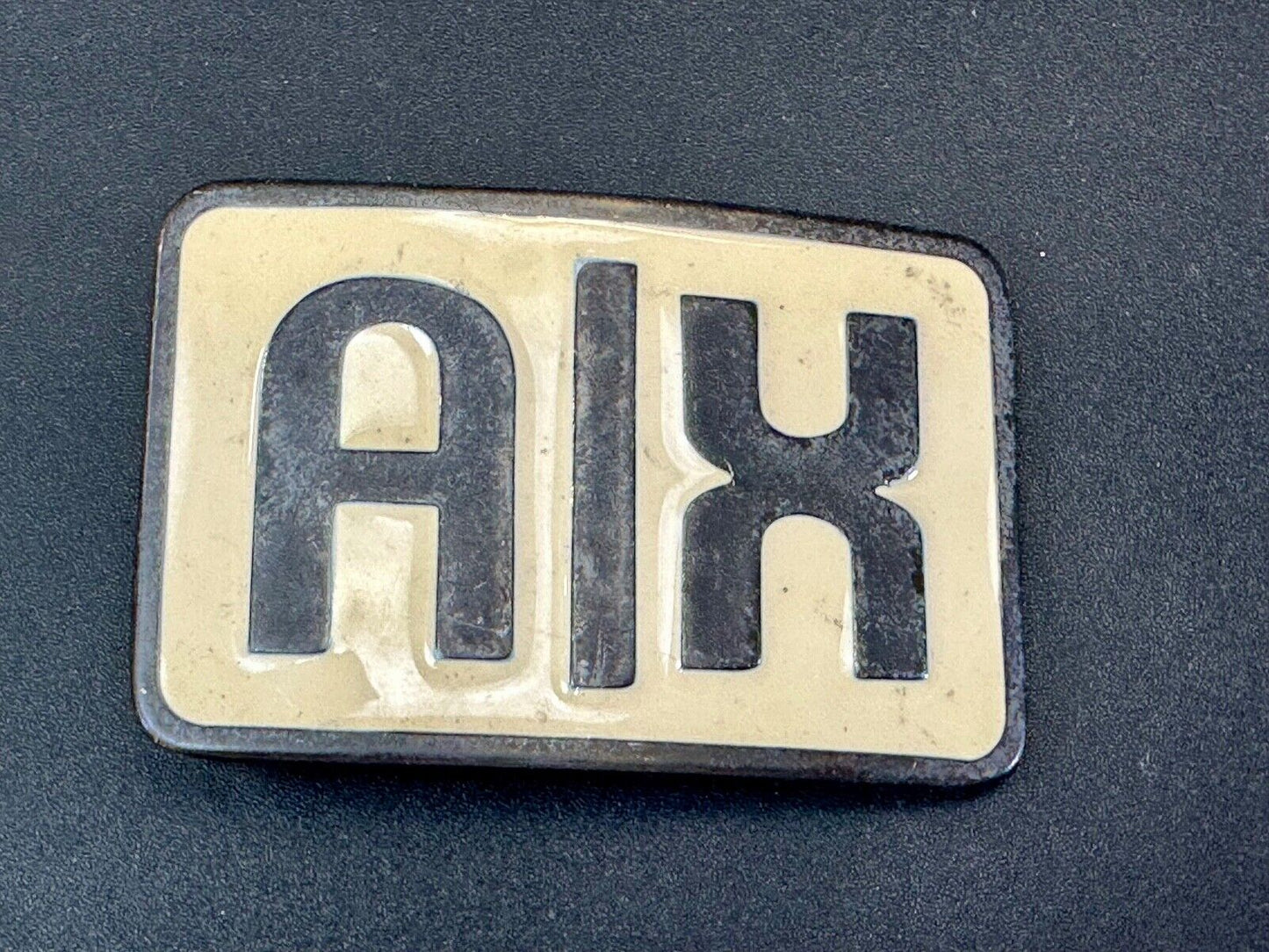 AX belt buckle. unknown to me - Estate Find