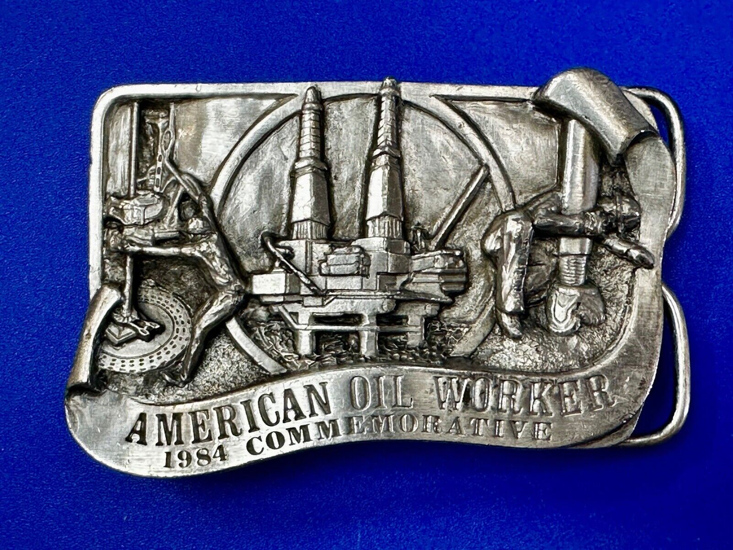 American Oil Worker 1984 Commemorative Arroyo Grande Belt Buckle
