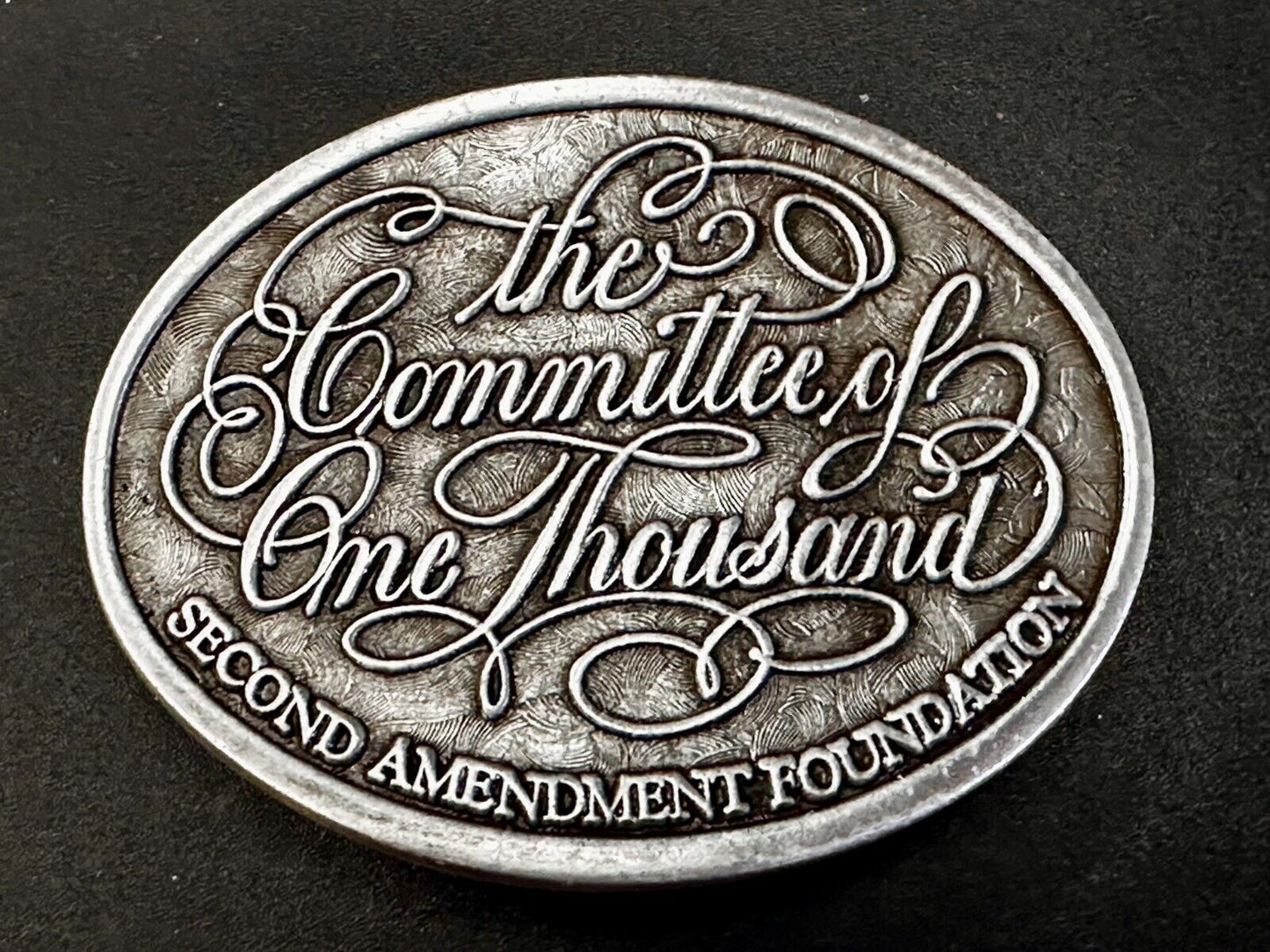 The Committee of One Thousand Second Amendment Gun Rights Foundation Belt Buckle