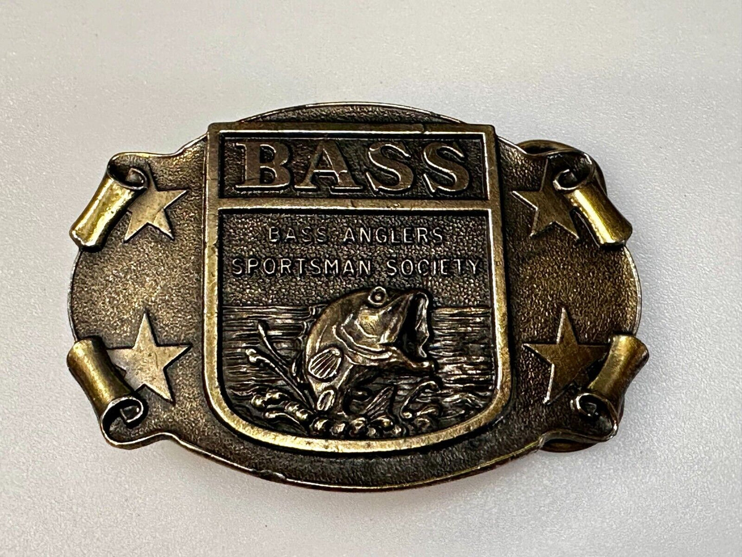 Bass Anglers Sportsman Society Fishing Club Belt Buckle