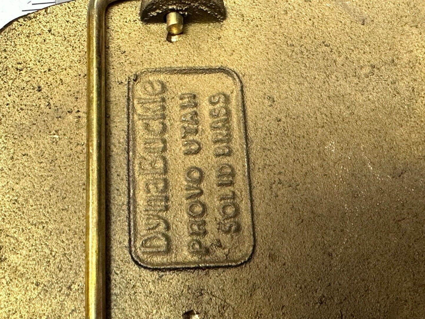 Vintage Badger Utility Wisconsin Power Company Brass Dynabuckle belt buckle