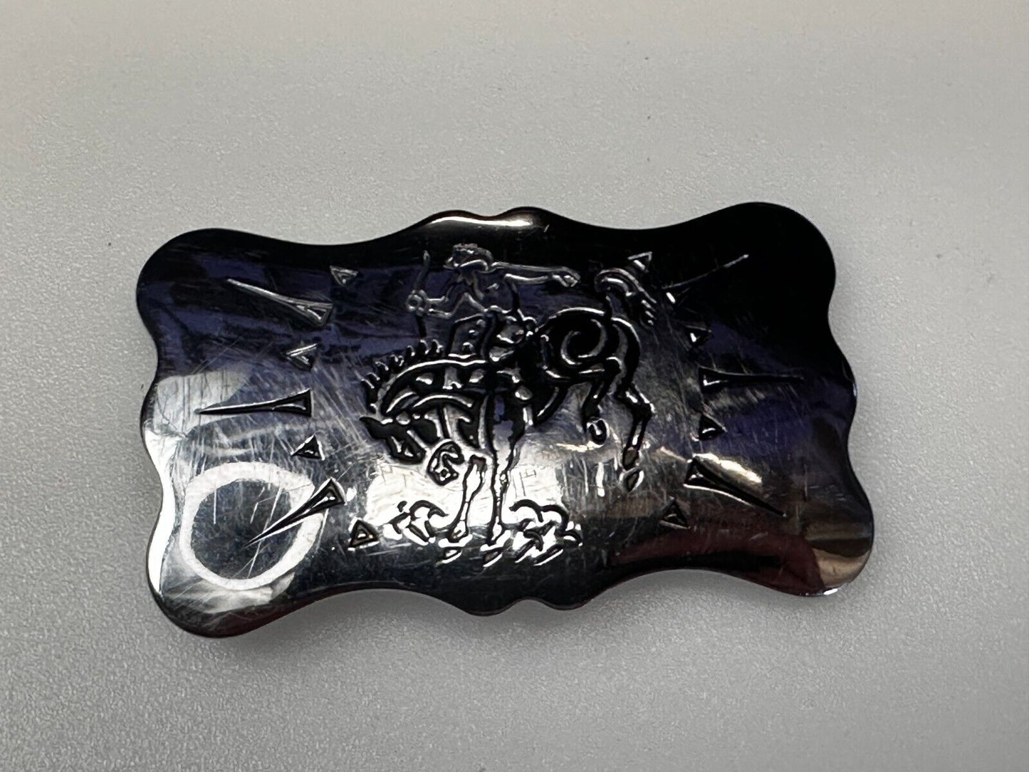 Vintage Bow & Arrow Horseback Cowboys and Indians Western Chambers Belt Buckle