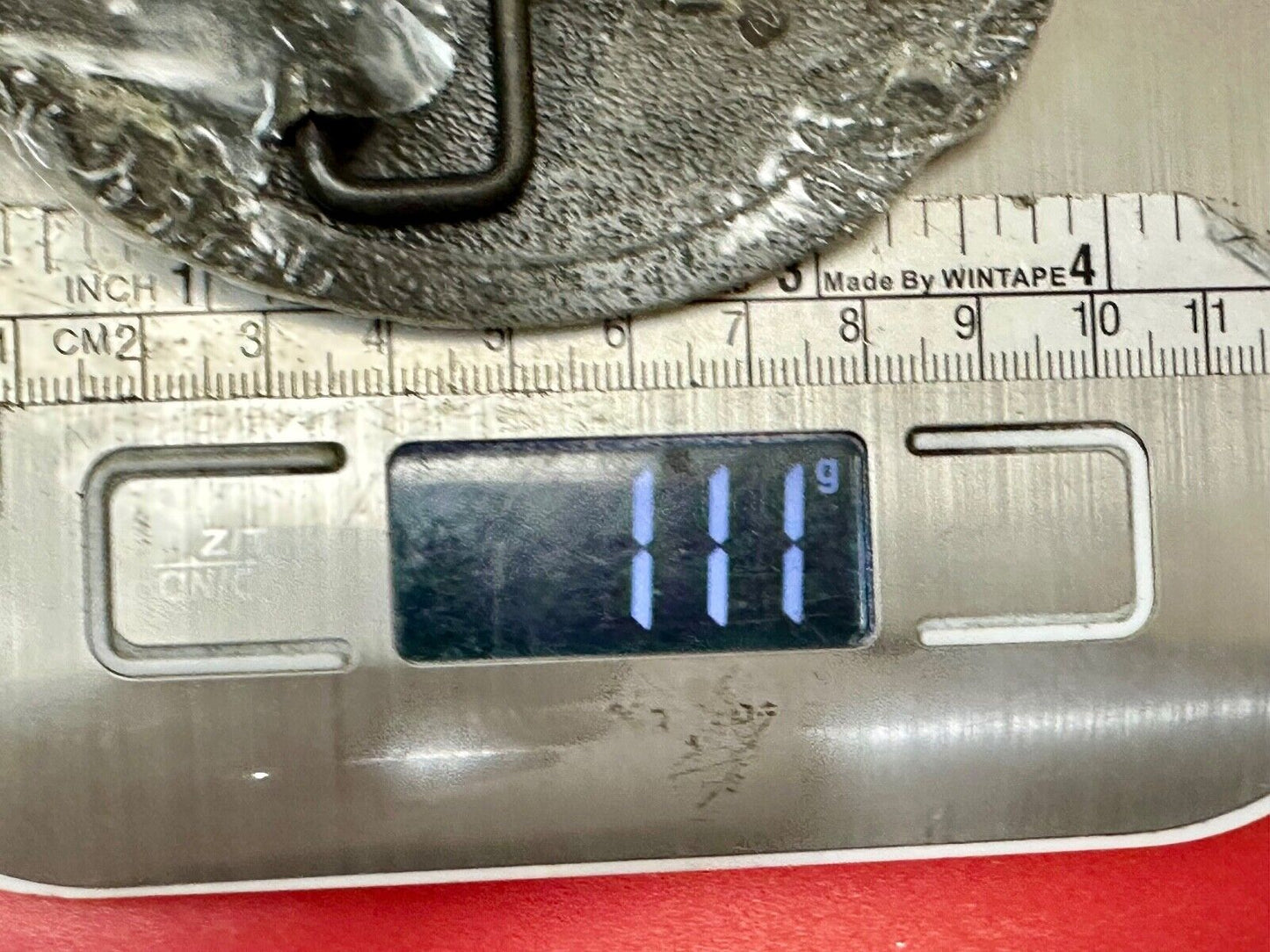 Thoroughbred Horse with Award Ribbon NOS Vintage ADM Solid Brass Belt Buckle