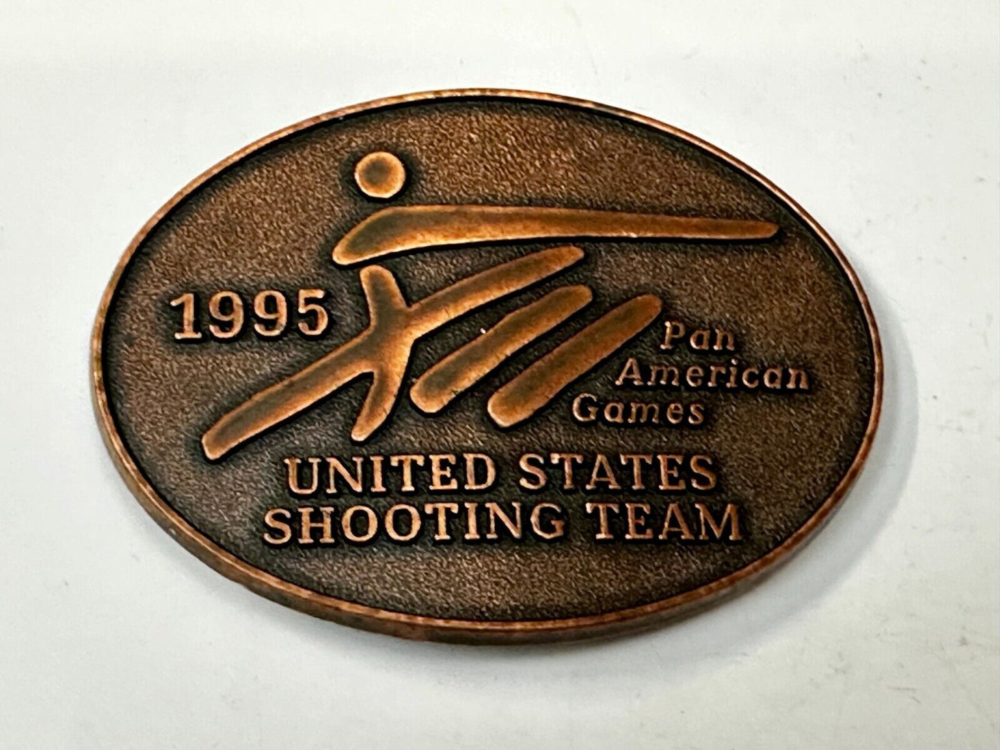 1995 Pan American Games US Shooting Team Vintage Belt Buckle