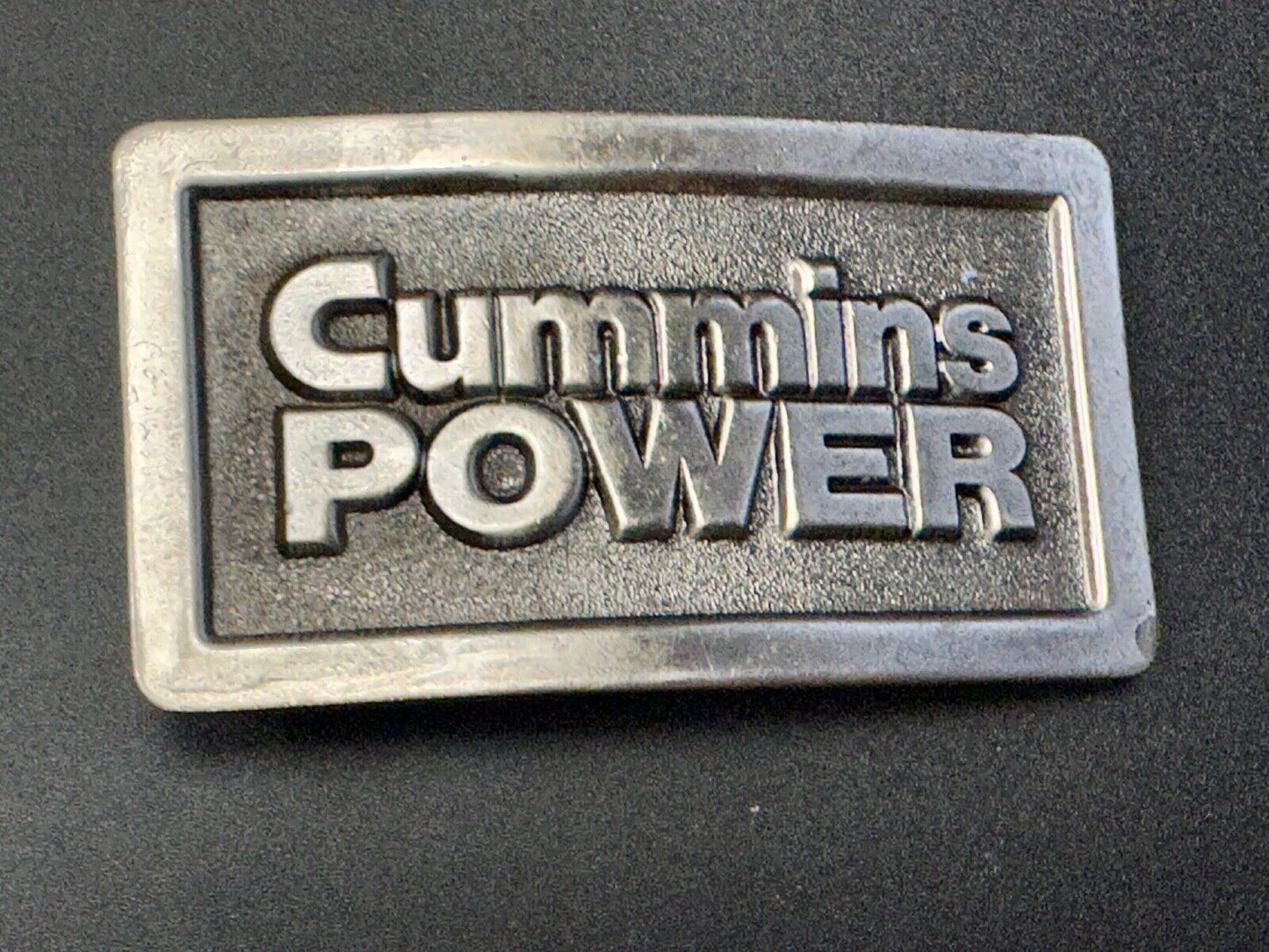 Vintage Cummins Power Promo Belt Buckle Diesel Truck Torque Vintage 1970s Lewis