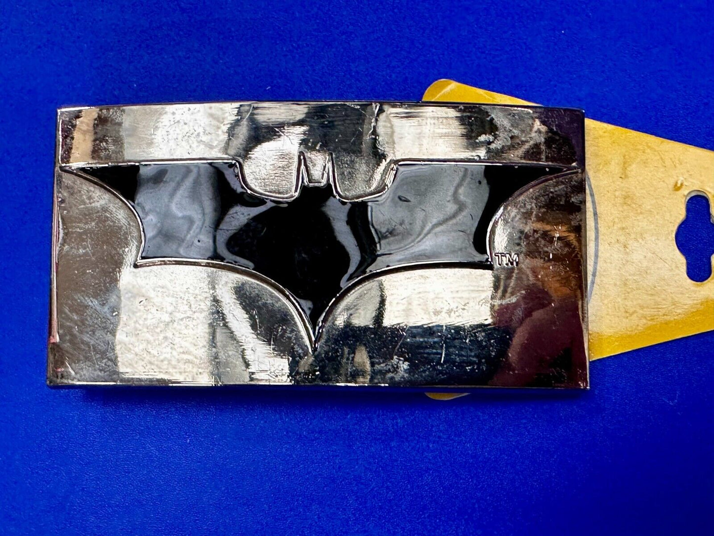 Batman Logo Black & Silver Licensed DC Comics Warner Bros NOS Belt Buckle