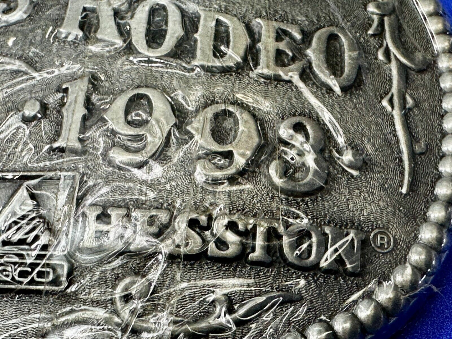 1993 Hesston National Finals Rodeo NFR Cowboys NOS Adult Size Belt Buckle