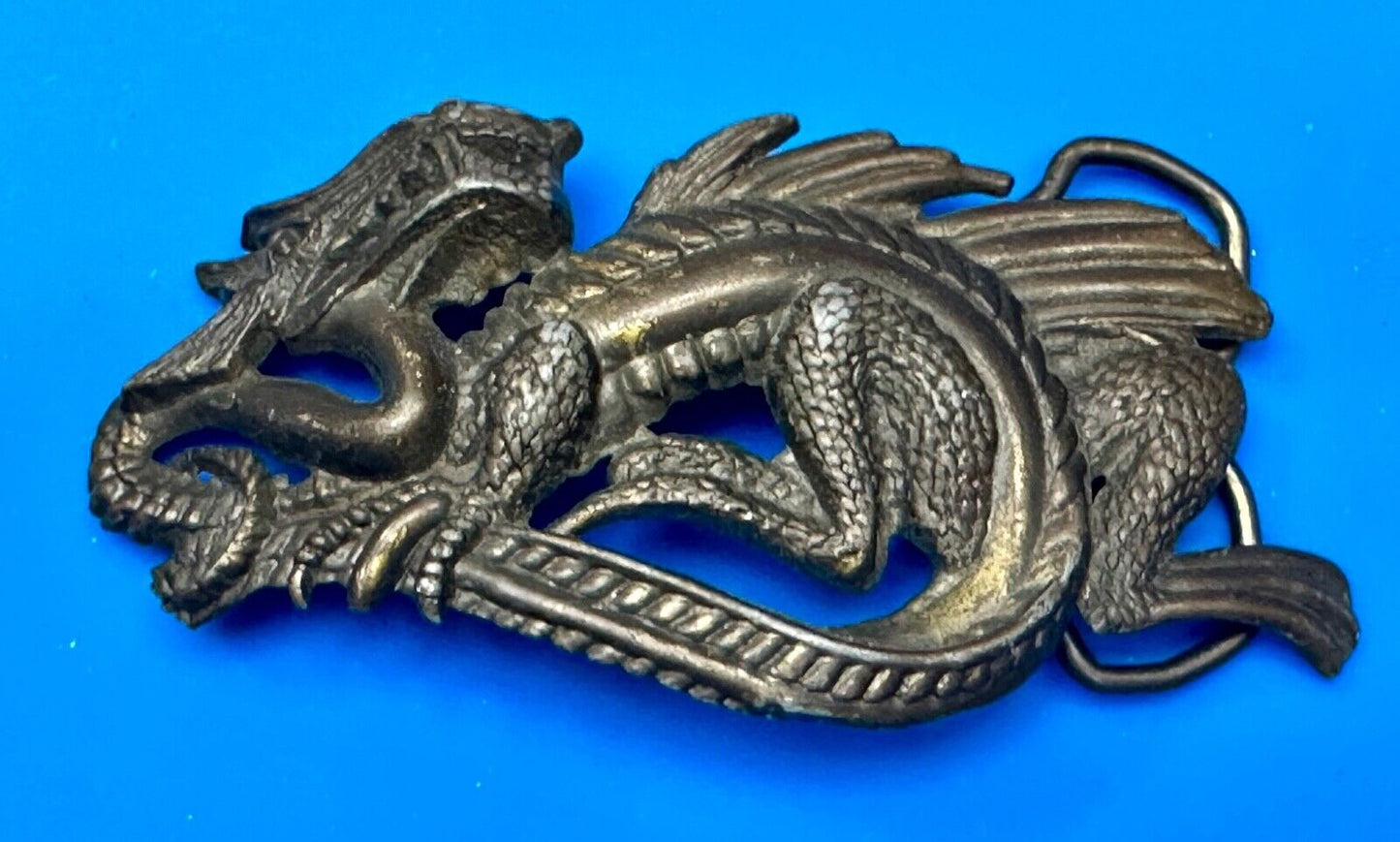 Vintage Chinese Dragon Vintage artisan? Large Oversized Belt Buckle