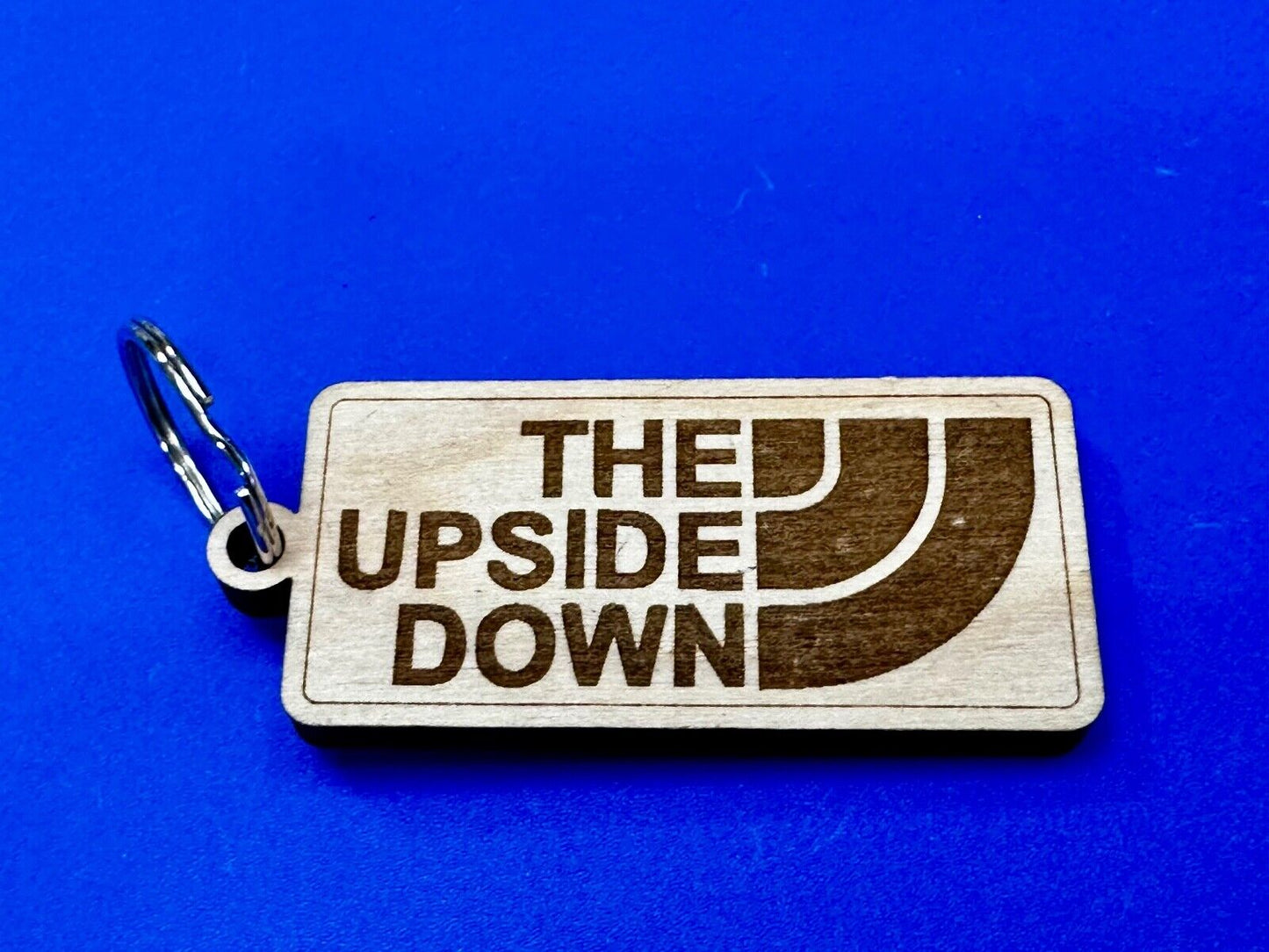 The Upside Down Promo Wood Keychain - Key Ring Chain