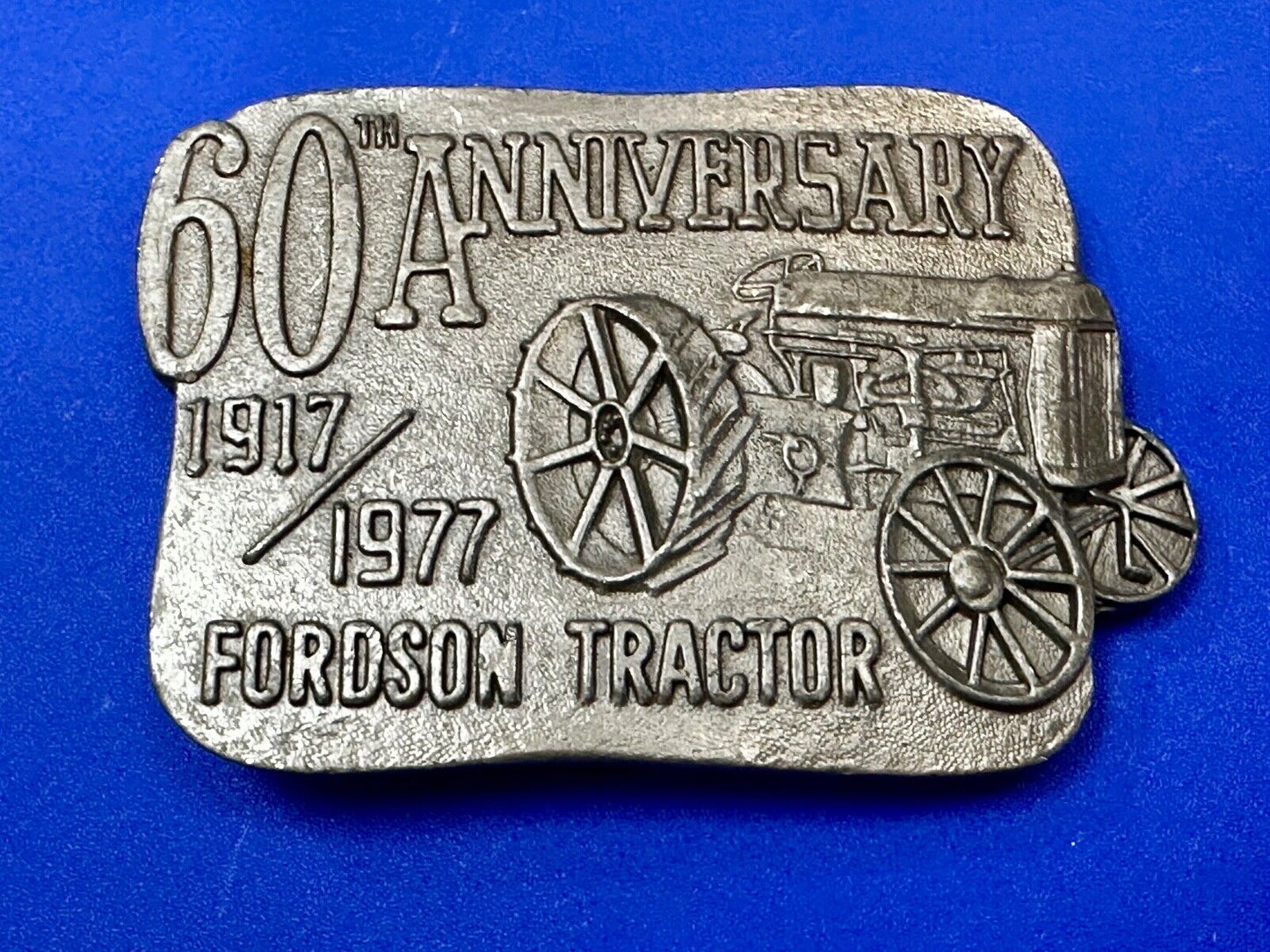 1977 Fordson Tractor - 60th Anniversary Vintage Farming Collectable Belt Buckle