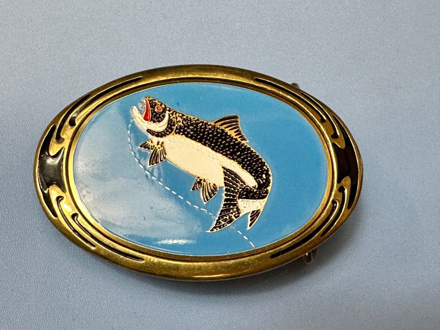 Beautiful Fly fishing - Solid brass 1988 F 09 belt buckle Fishermans gift!