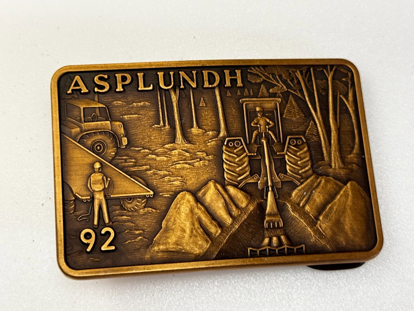 Asplundh Safety Excellence Award 1992 Limited Edition Gold Color Belt Buckle