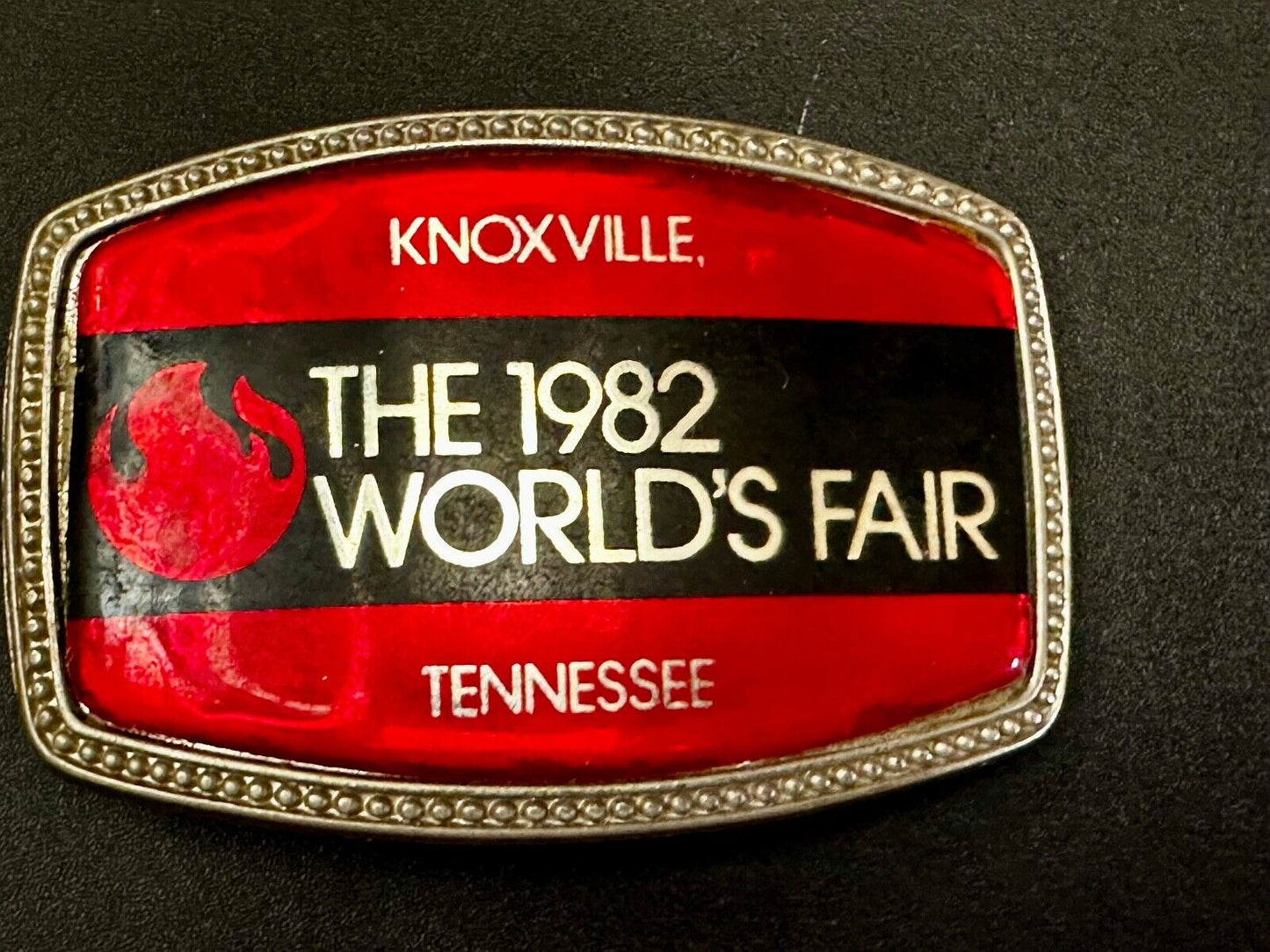 The 1982 World's Fair Knoxville Tennessee Souvenir Commemorative Belt Buckle