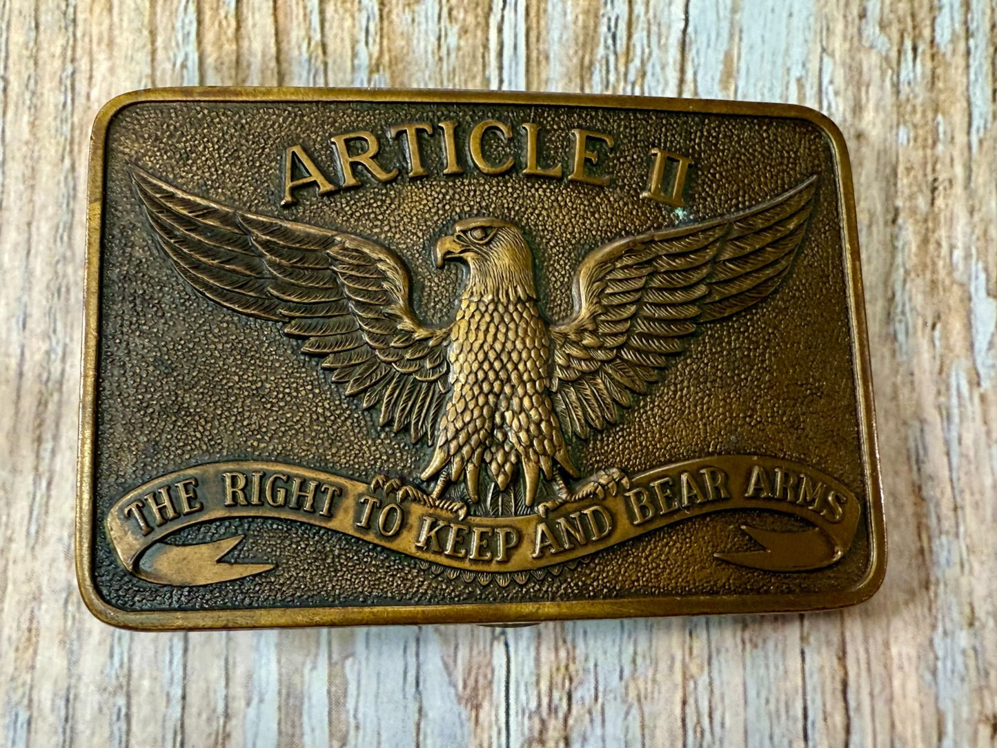 Article II The Second Amendment The Right To Keep and Bear Arms Belt Buckle- LS