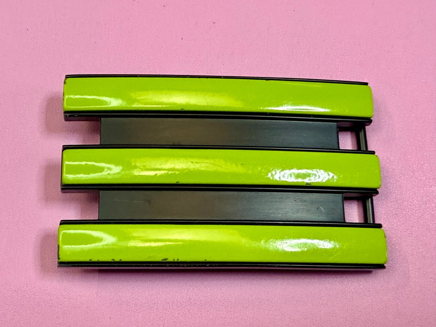 Adidas Golf Trophy Belt buckle Neon Green Stripes on Black