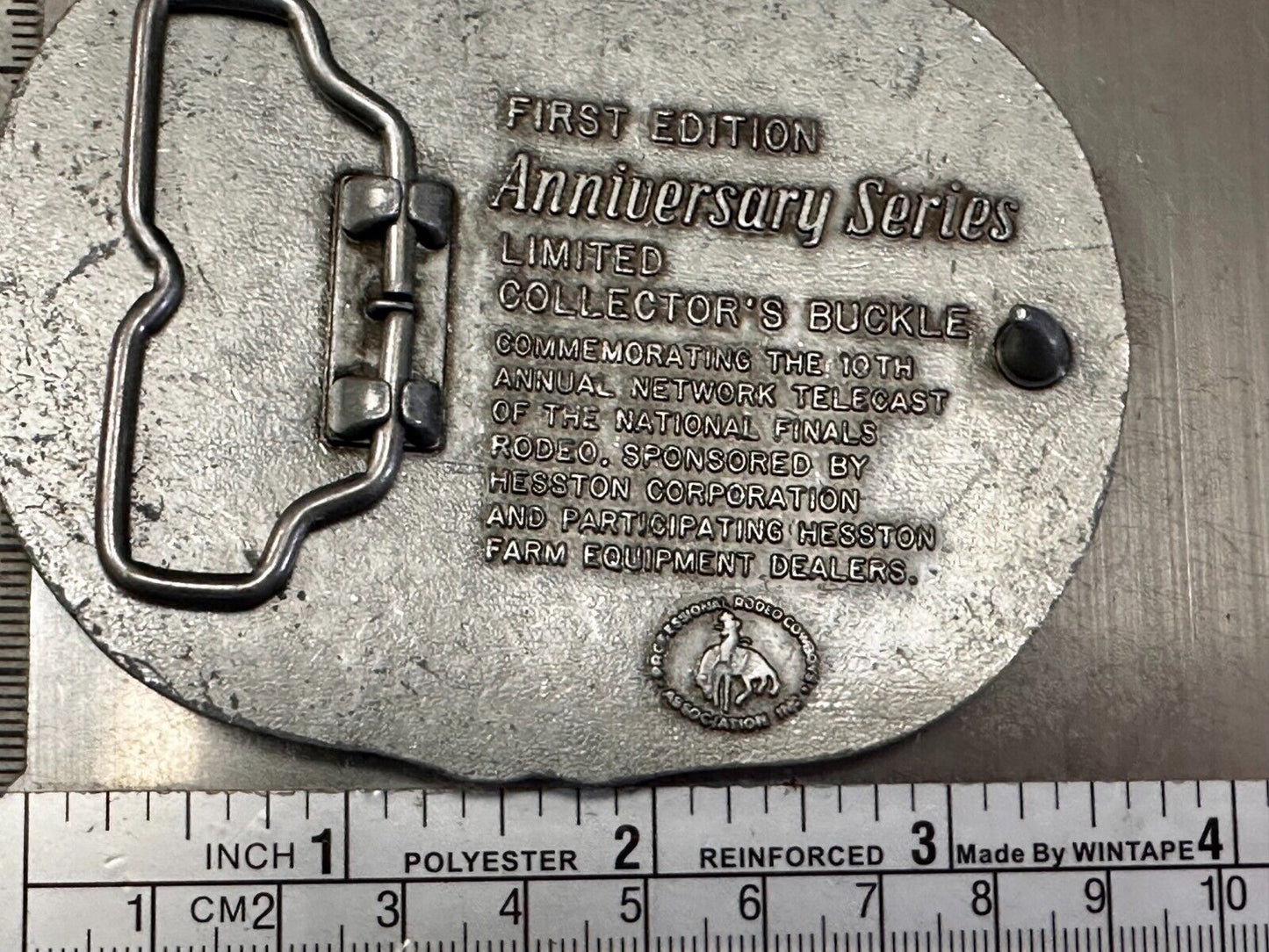 25th Anniversary NFR Hesston National Finals Rodeo Cowboy Belt Buckle