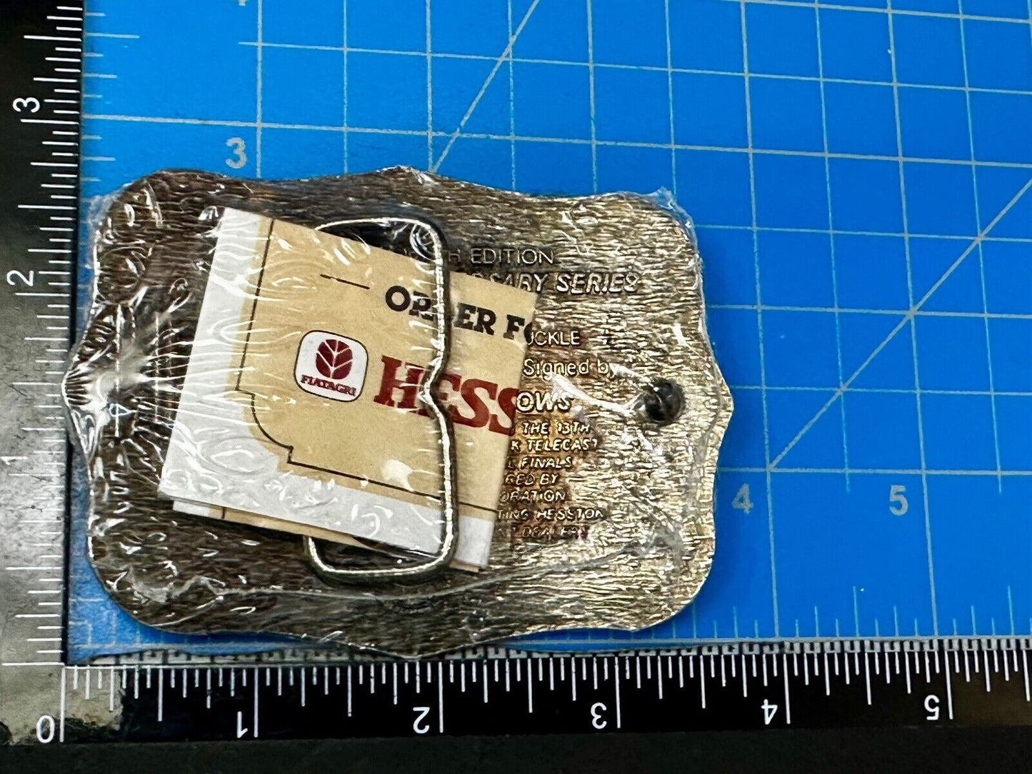 1986 ADULT SIZE NATIONAL FINALS RODEO HESSTION NFR NOS Cowboys Belt Buckle
