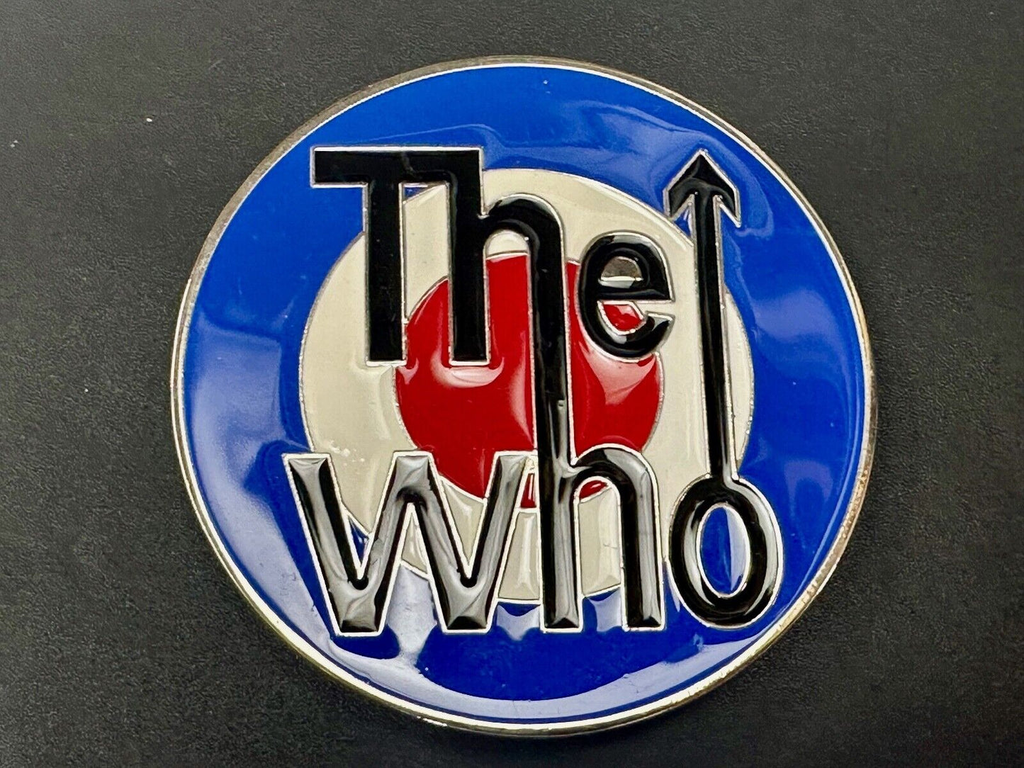 The Who Iconic Band Belt Buckle 2005 Bravado Merchandising Logo Oval Painted