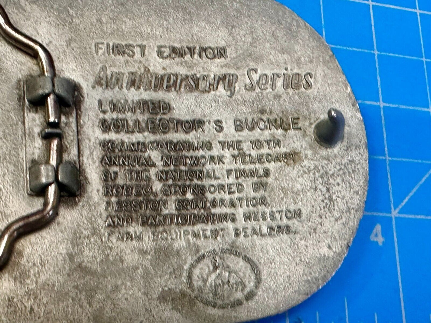 1983 25th Anniversary Hesston NFR National Finals Rodeo Western Belt Buckle