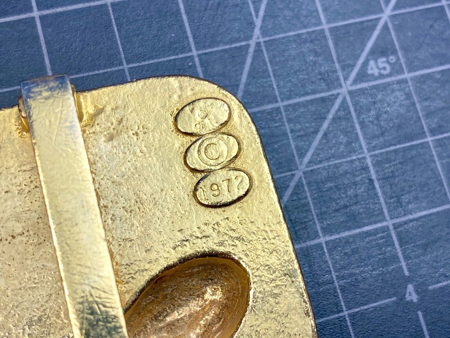 Big gold tone block letter J belt buckle - Name, Initial, personal meaning!