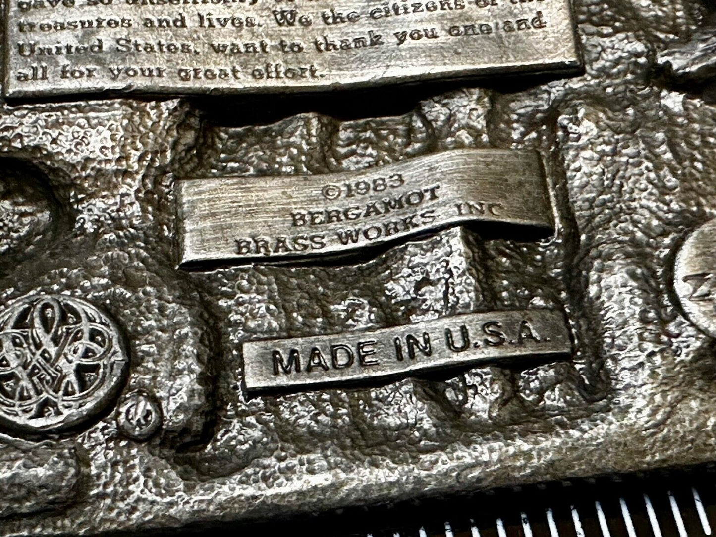 Vietnam Veteran Vintage 1983 Bergamot Belt Buckle