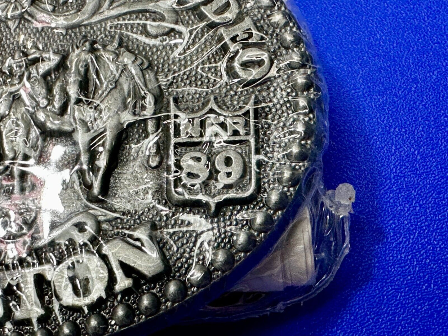 1989 Hesston National Finals Rodeo NFR Cowboys Youth Size NOS Belt Buckle