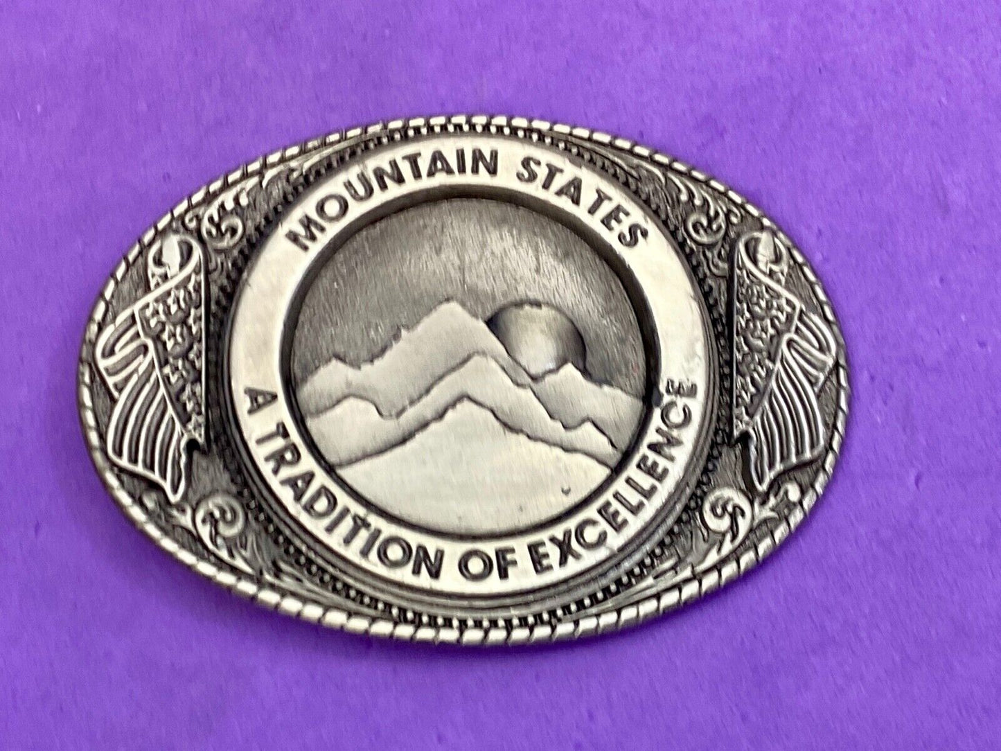 The Mountain States A Tradition Of Excellence Western Oval Belt Buckle
