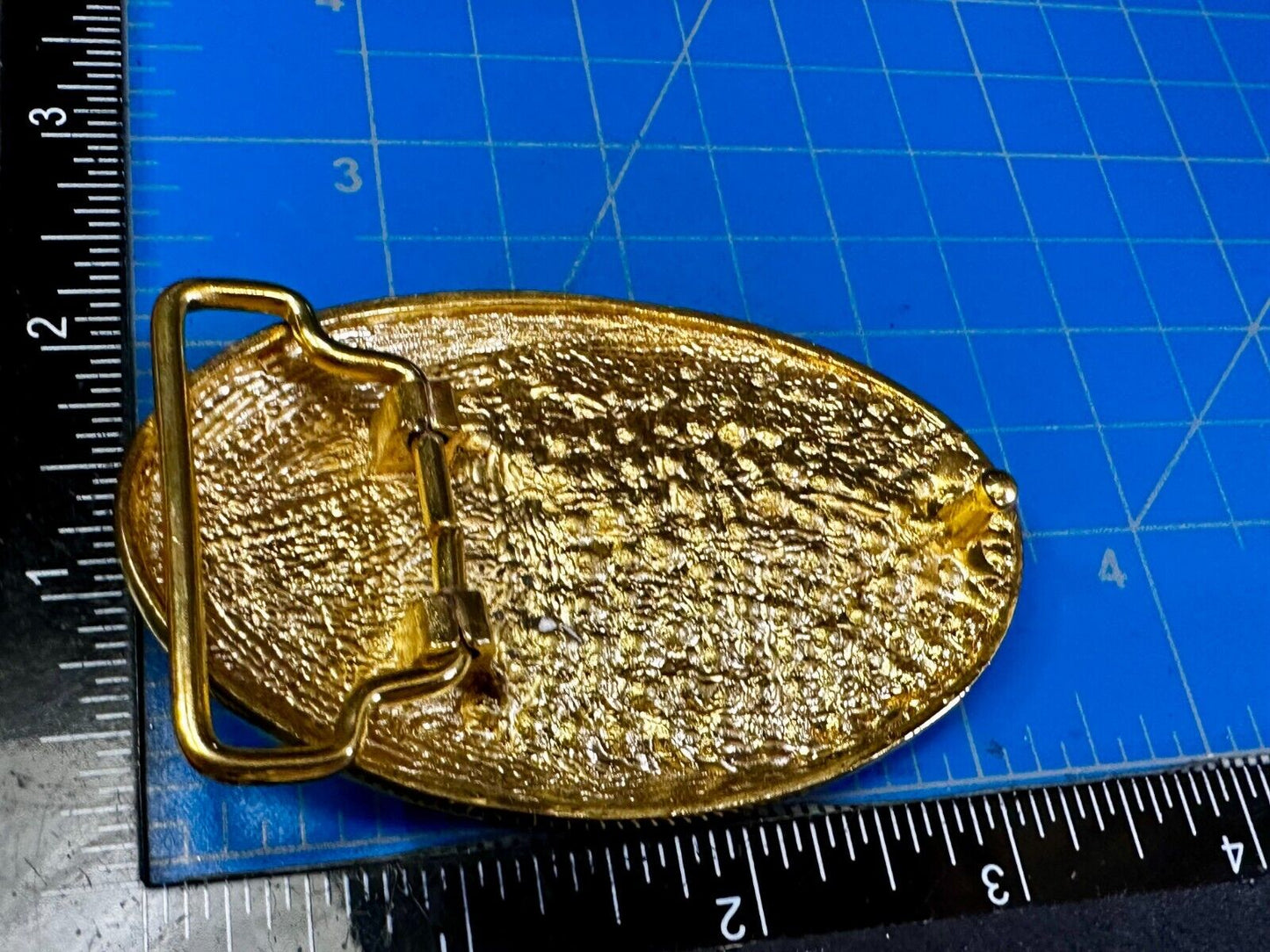 Beautiful Stylish Clear Rhinestone Covered Gold Tone Designer Oval Belt Buckle
