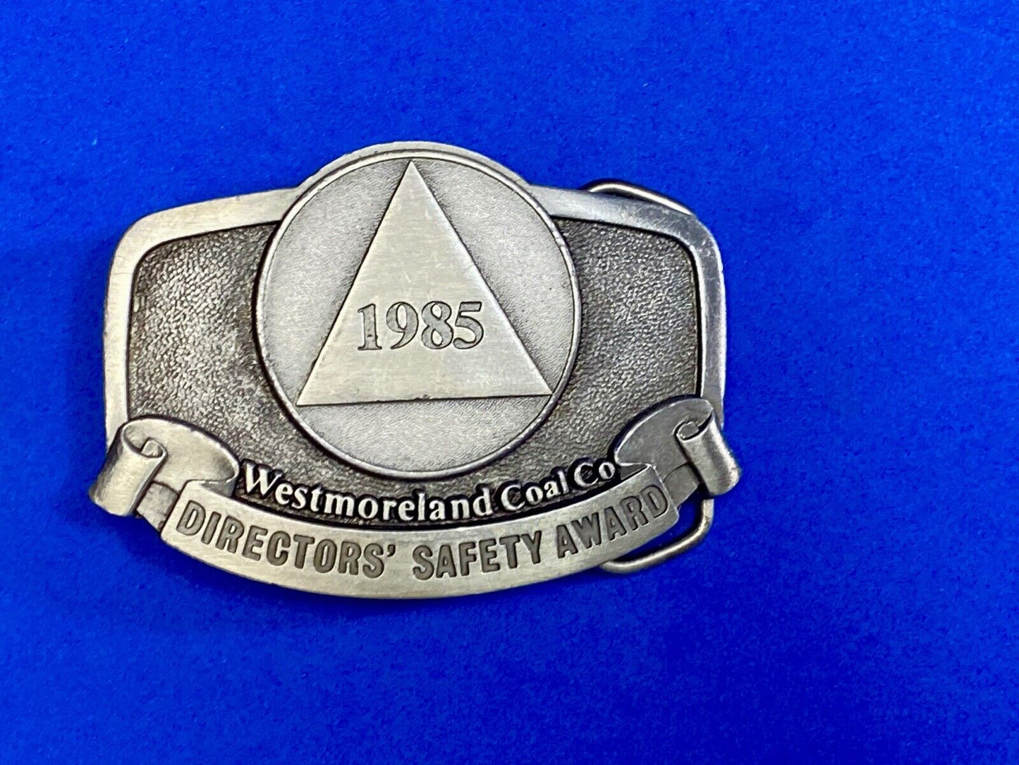 Vintage 1985 Westmoreland Coal Mining Company Directors Safety Award Belt Buckle
