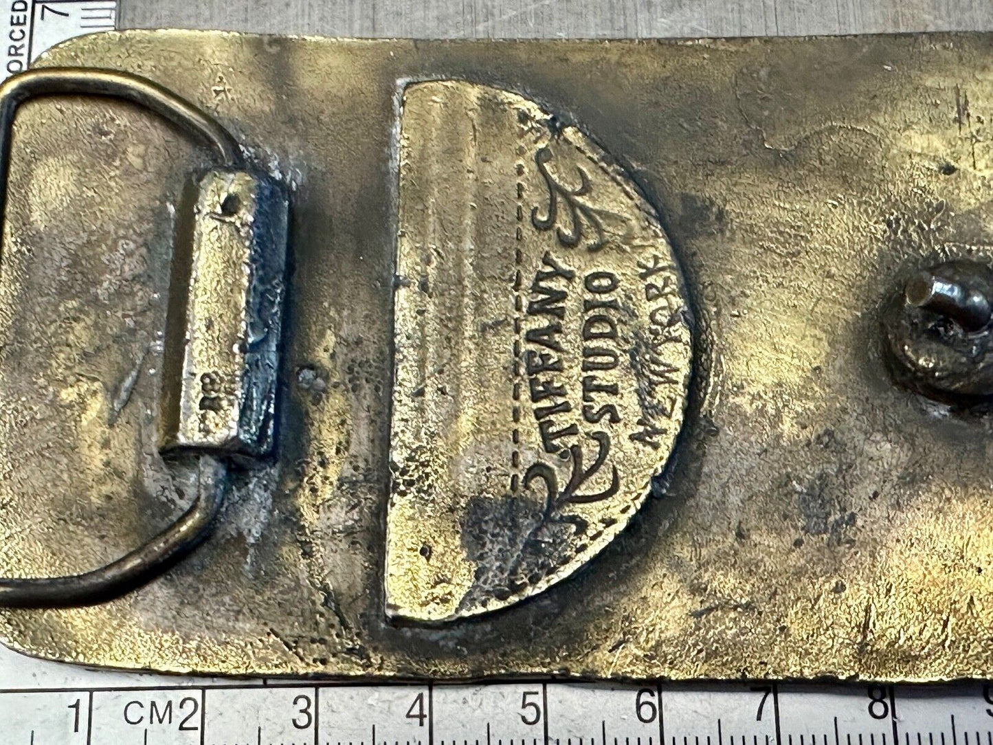 Train Engine 25 Philadelphia Bethlehem New England RR Tiffany Studio Belt Buckle
