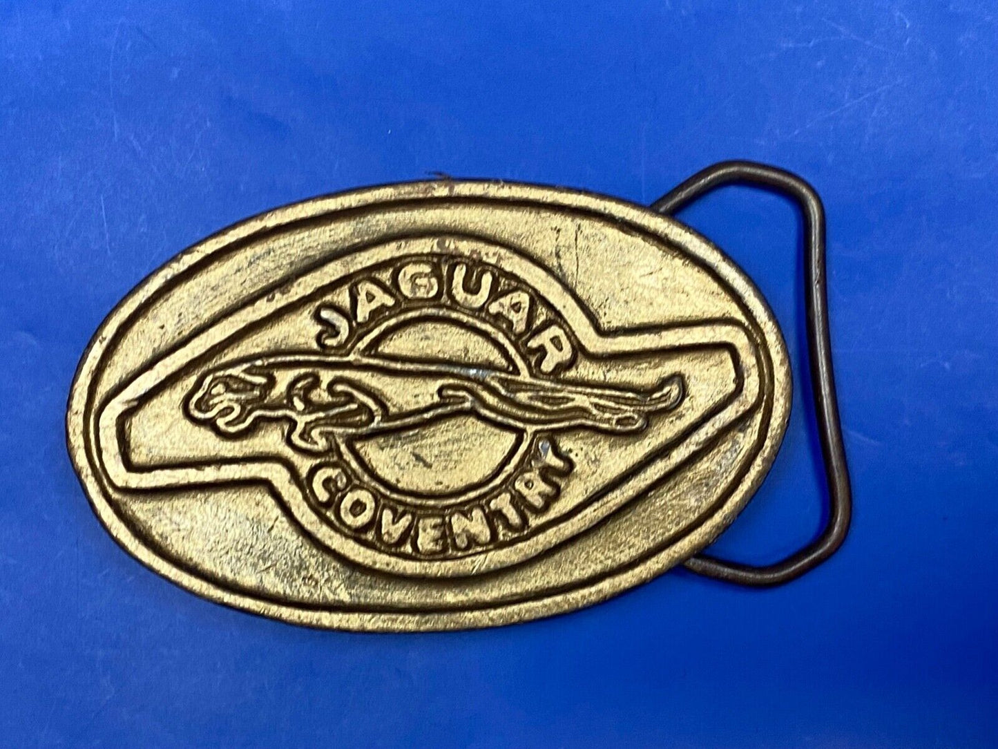 Sytner Jaguar Coventry Car Auto Collectors Dealers Vintage Brass Belt Buckle