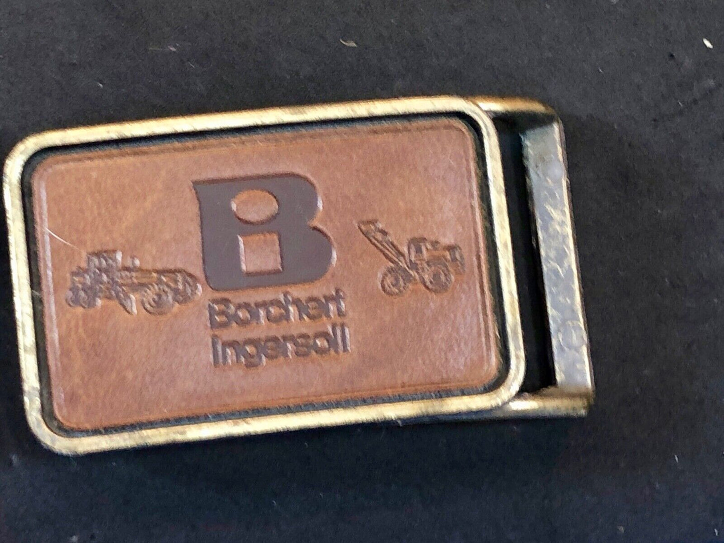 Barchent Ingersoll company logo farming? leather belt buckle