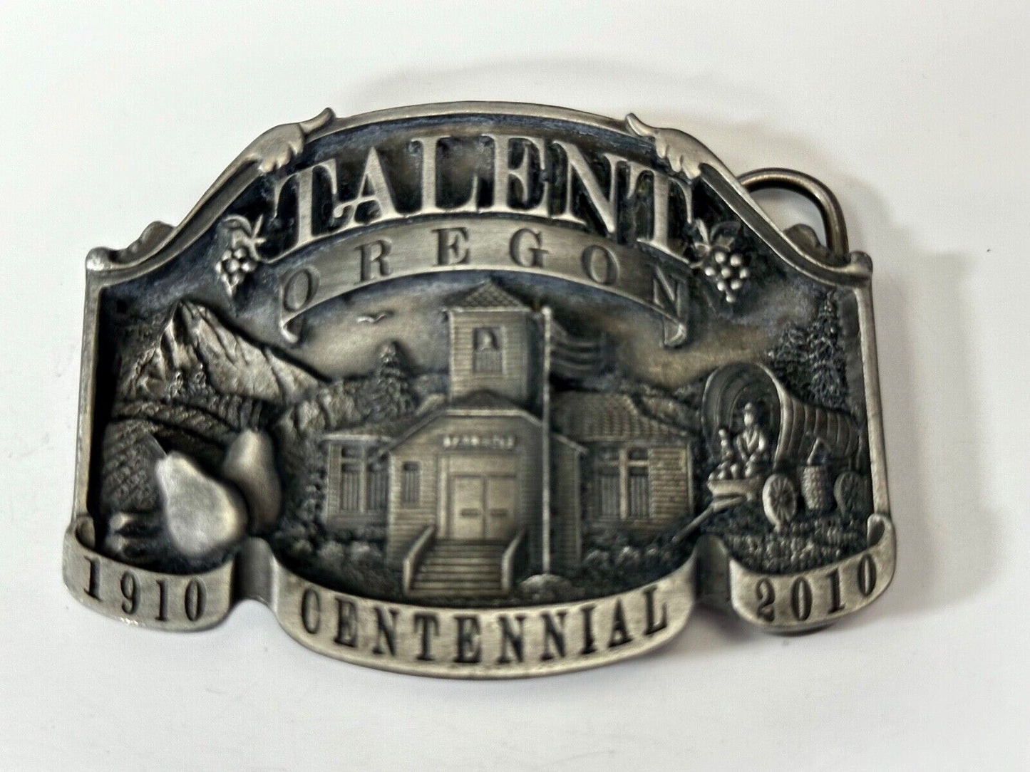 Talent Oregon Centennial Celebration 1910-2010 Belt Buckle