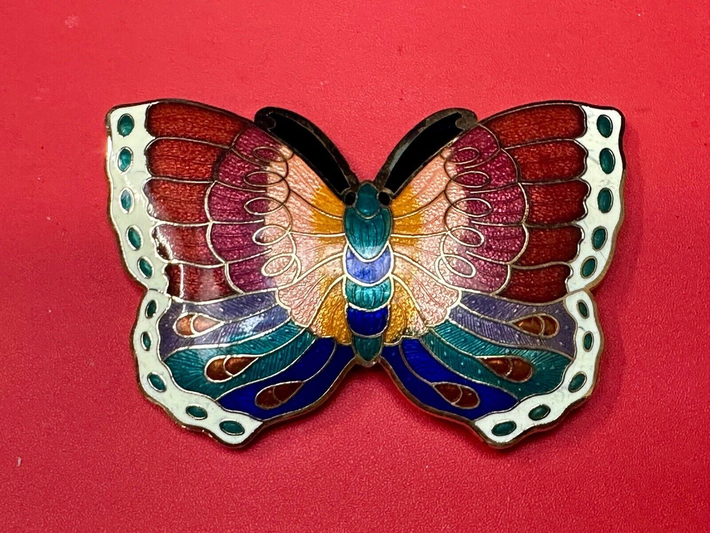 Beautiful India Inspired colorful butterfly shaped belt slide scarf clip