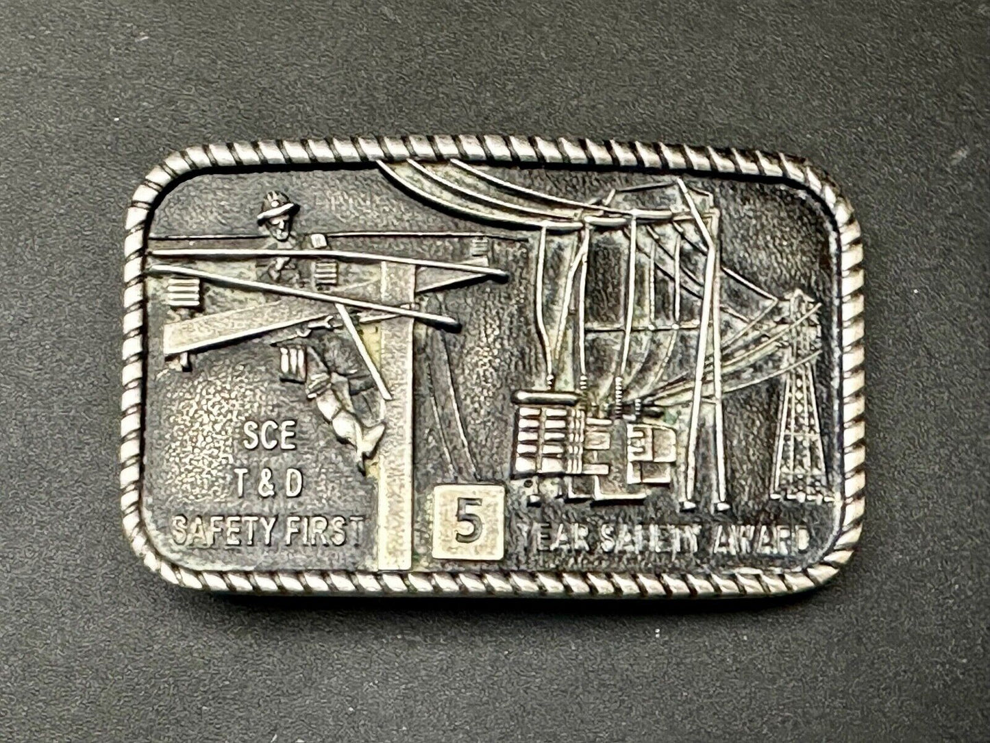 Belt Buckle SCD Pole Climber Safety award Belt Buckle