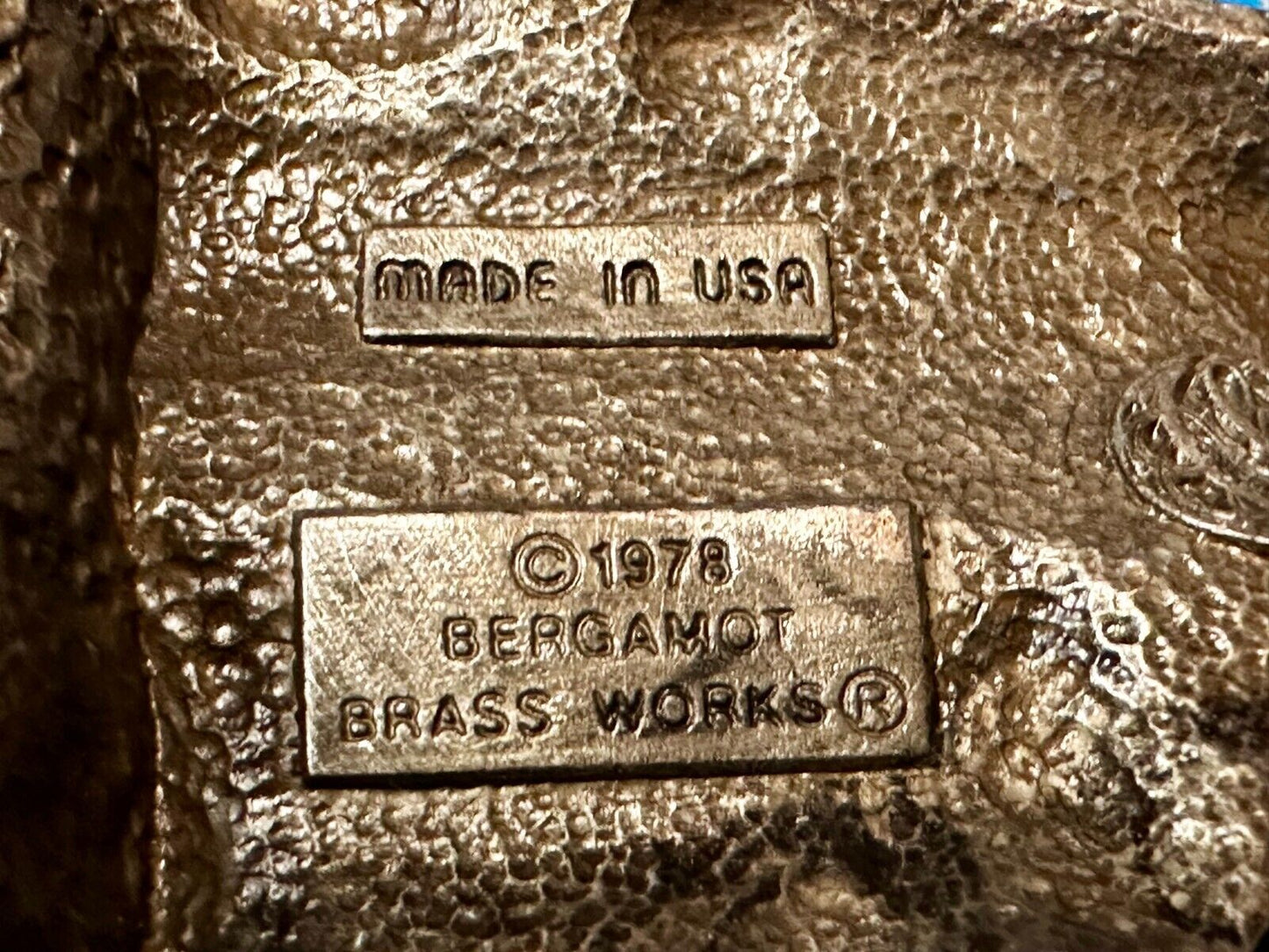 Train Locomotive Steam Engine RR RailRoad Vintage 1978 Bergamot Belt Buckle