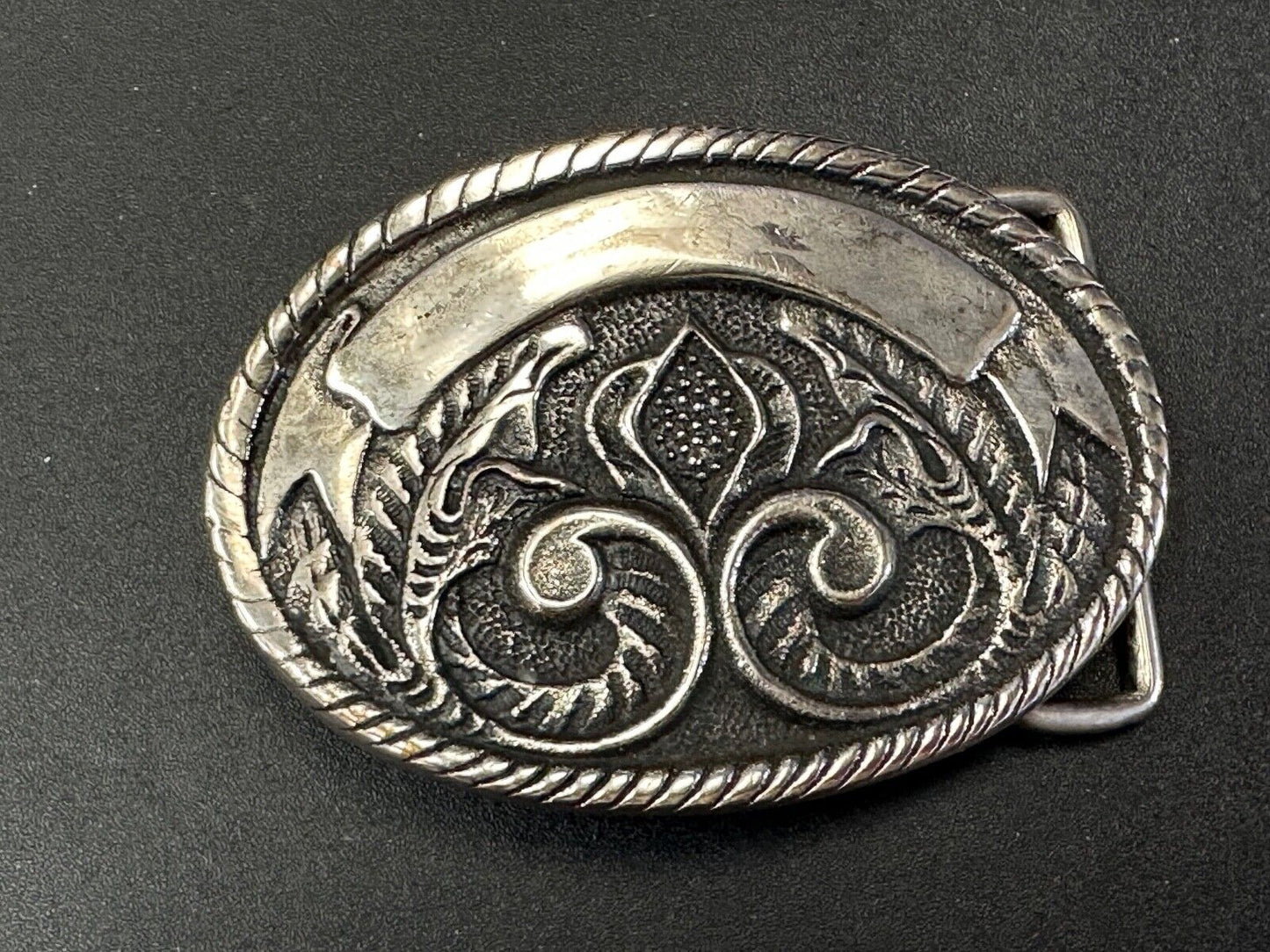Award rodeo cowboy trophy belt buckle to engrave Pure Silver brass belt buckle
