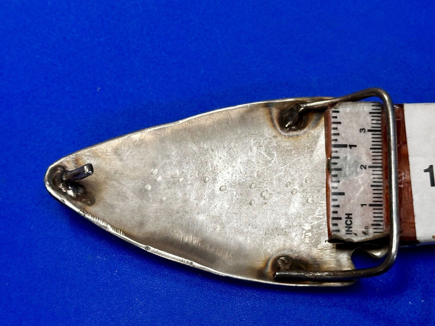 Arrow Head Artisan Cast Made Native Indian Art Figural Silver? Belt Buckle