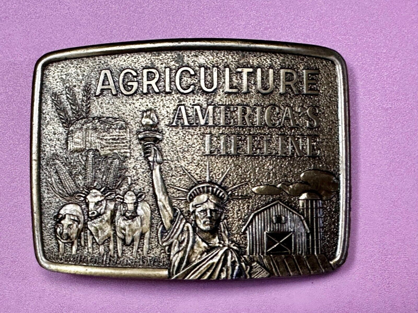 Agriculture America's Lifeline Farming - Statue of Liberty Limited Belt Buckle