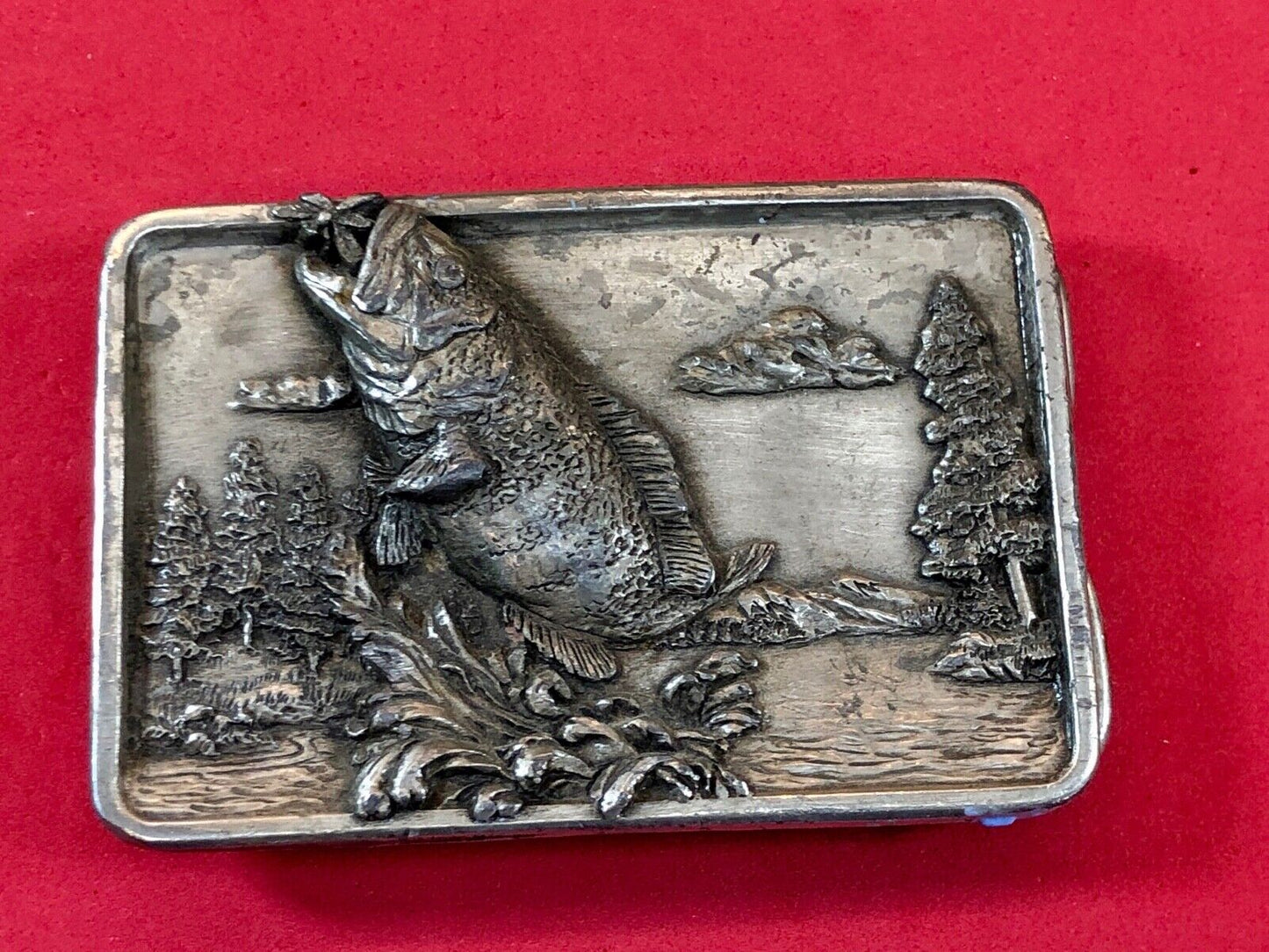 Vintage 1984 Bergamot Belt Buckle Bass jumping off the buckle!