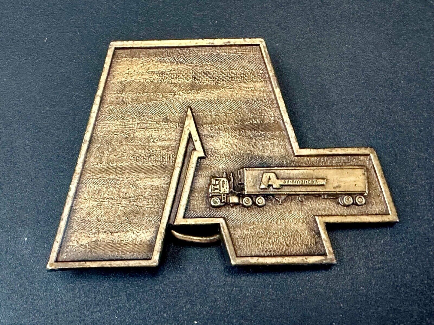 VINTAGE 1977 ALL AMERICAN DRIVERS TRUCK & TRANSPORT COMPANY BELT BUCKLE