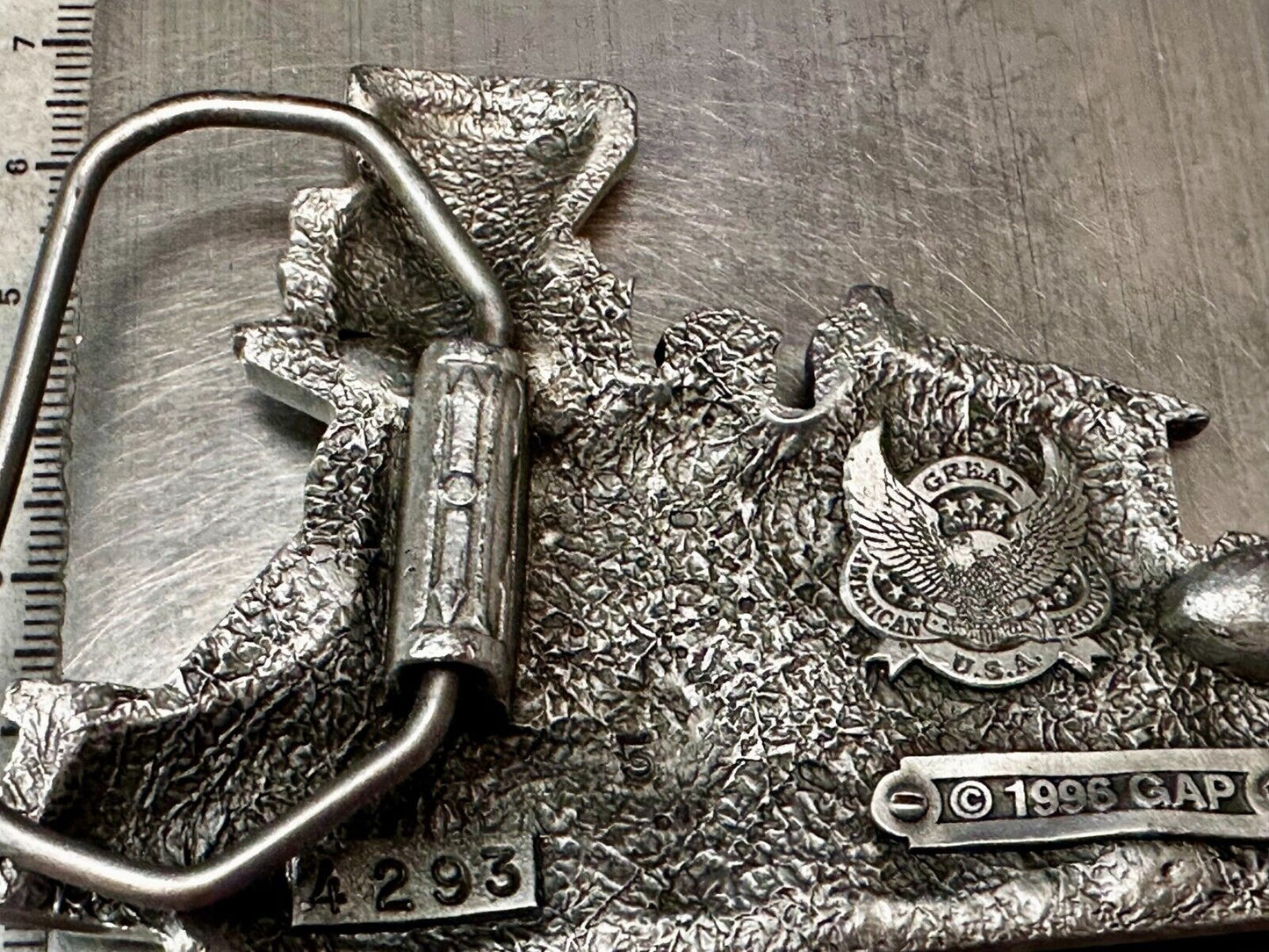 Train Locomotive Steam Engine RailRoad 1986 Great American Products Belt Buckle
