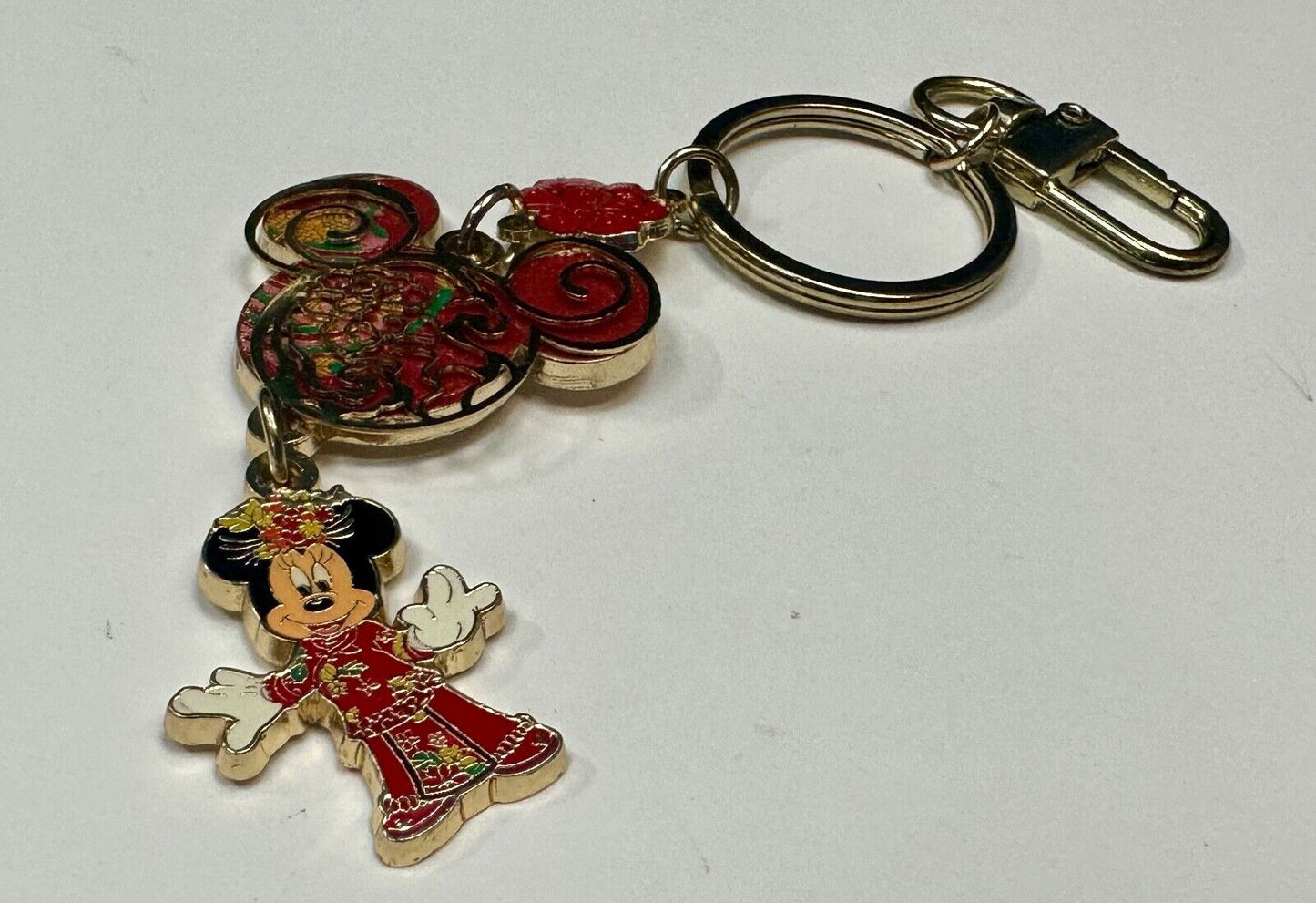Vintage Dangle Minnie Mouse. - Disneyland Keychain - Key Ring Chain