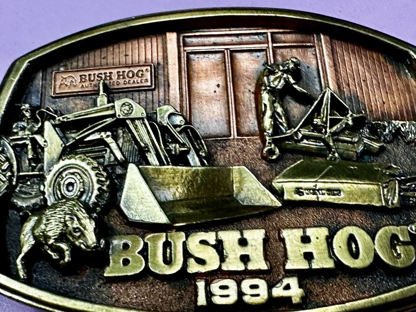 1994 Bush Hog The Legend Agriculture Machine Co. Commemorative Belt Buckle