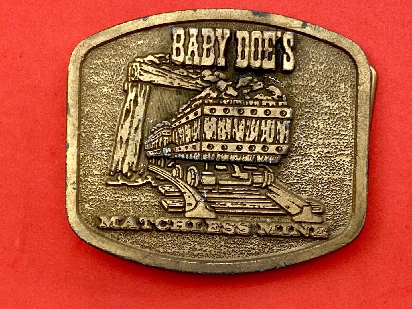 Vintage Baby Doe’s - Matchless Mine belt buckle - Coal Oil Miners