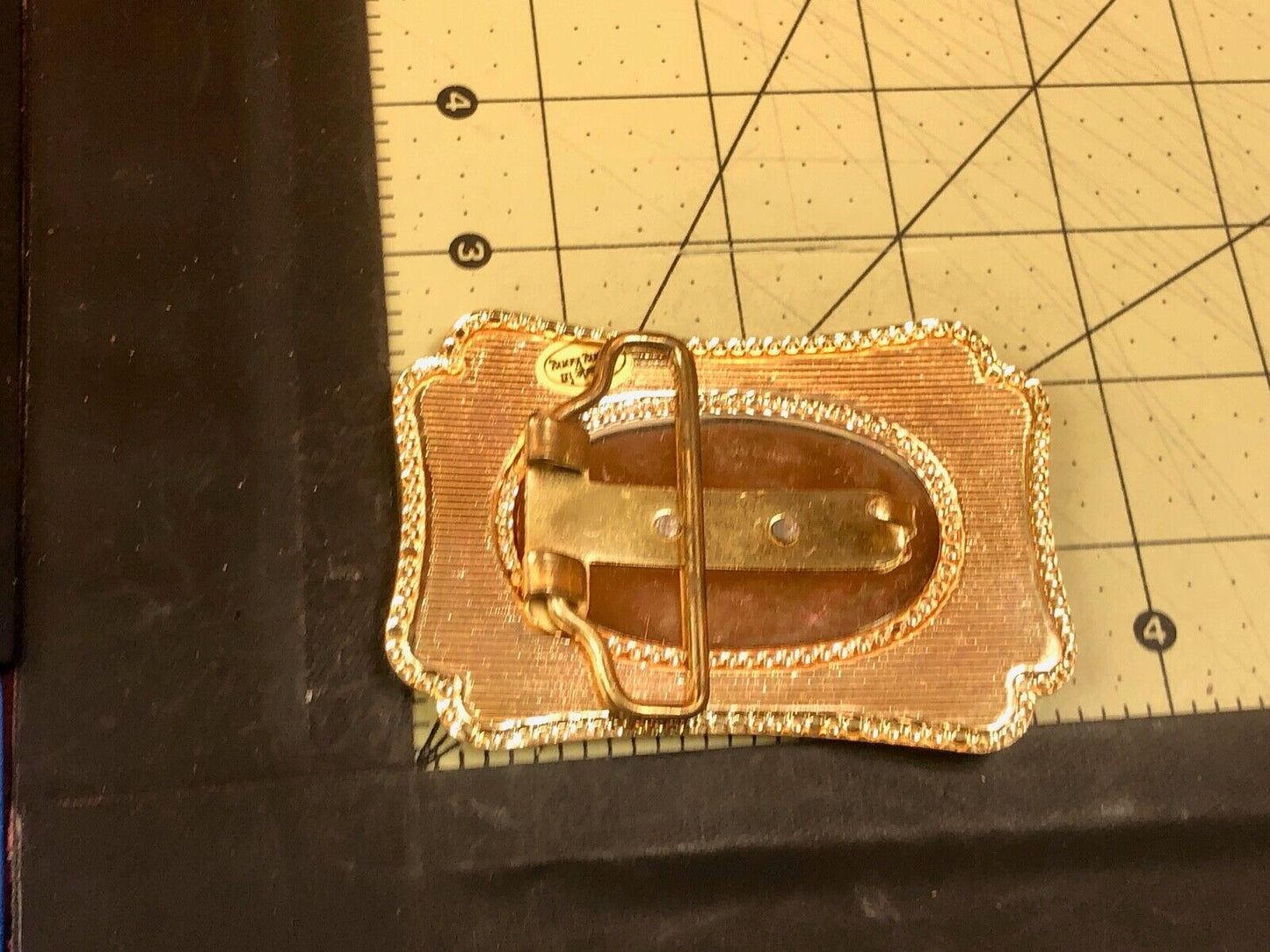 Vintage Covered Wagon Raised Western Belt Buckle