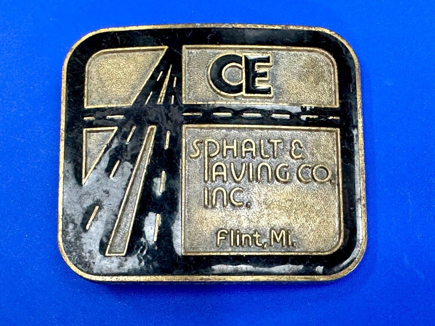 ACE Asphalt & Paving company Flint MI Promo Adverting belt buckle